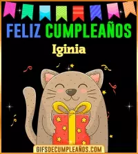 GIF Feliz Cumpleaños Iginia